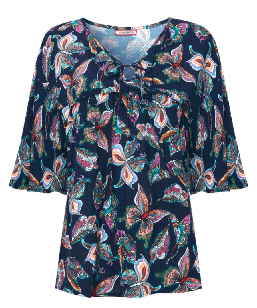 Joe Browns Women's Beautiful Butterflies Top in Multi Color - Floral Print Blouse