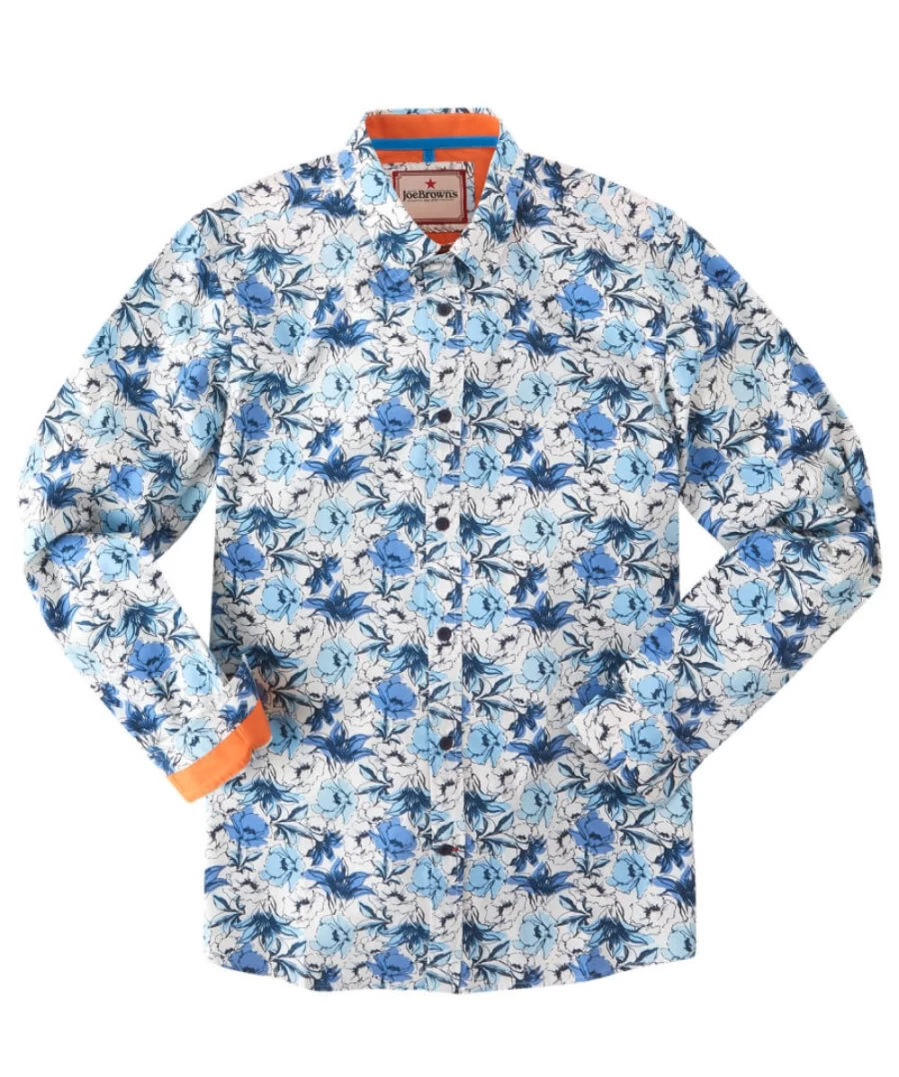 Joe Browns Men's White Summer Style Shirt - Casual Comfort Fit