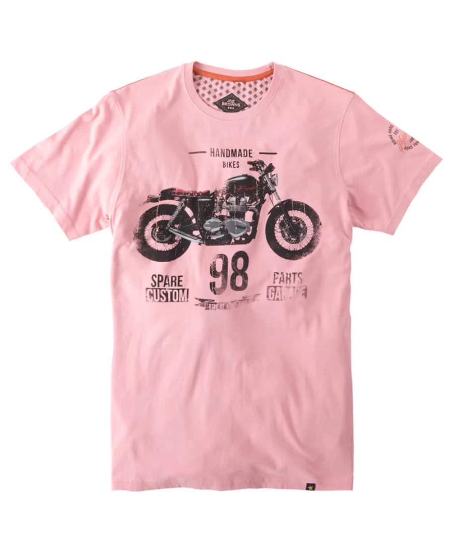 Joe Browns Men's Open Road Tee - Pink Casual T-Shirt