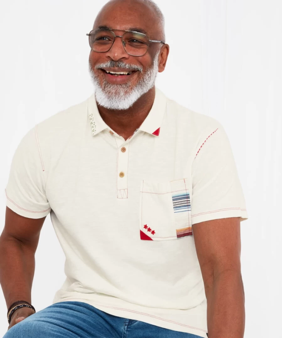 Joe Browns Men's Cream Full Of Character Polo Shirt - Classic Casual Style
