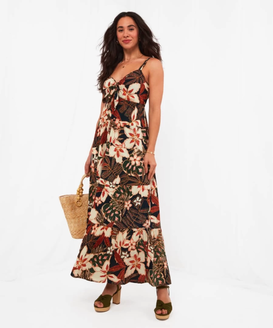 Joe Browns Women's Briony Beach Dress in Multi - Flowy Summer Boho Style