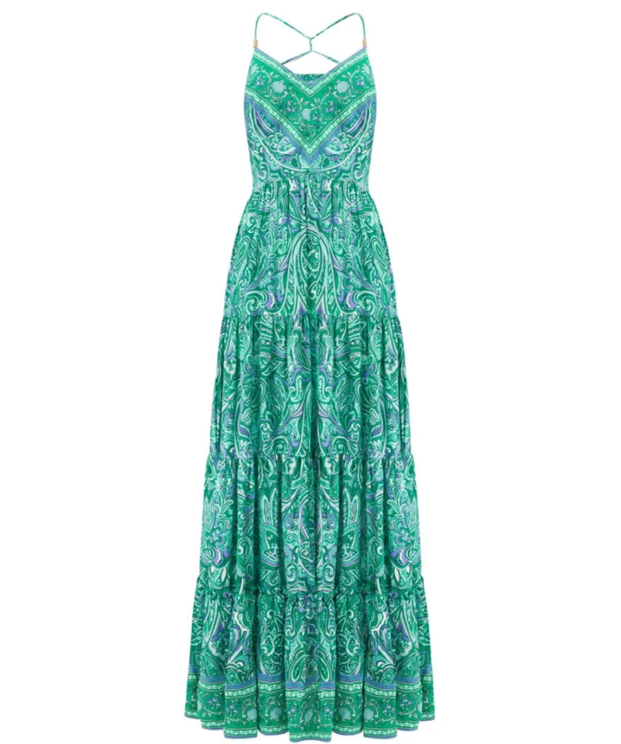 Joe Browns Women's Green Beach Babe Dress - Flowy Summer Dress for Women