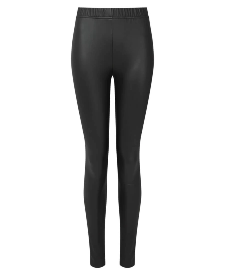 Joe Browns Women's Black Perfect Pu Leggings - High Waist Faux Leather Pants for Women