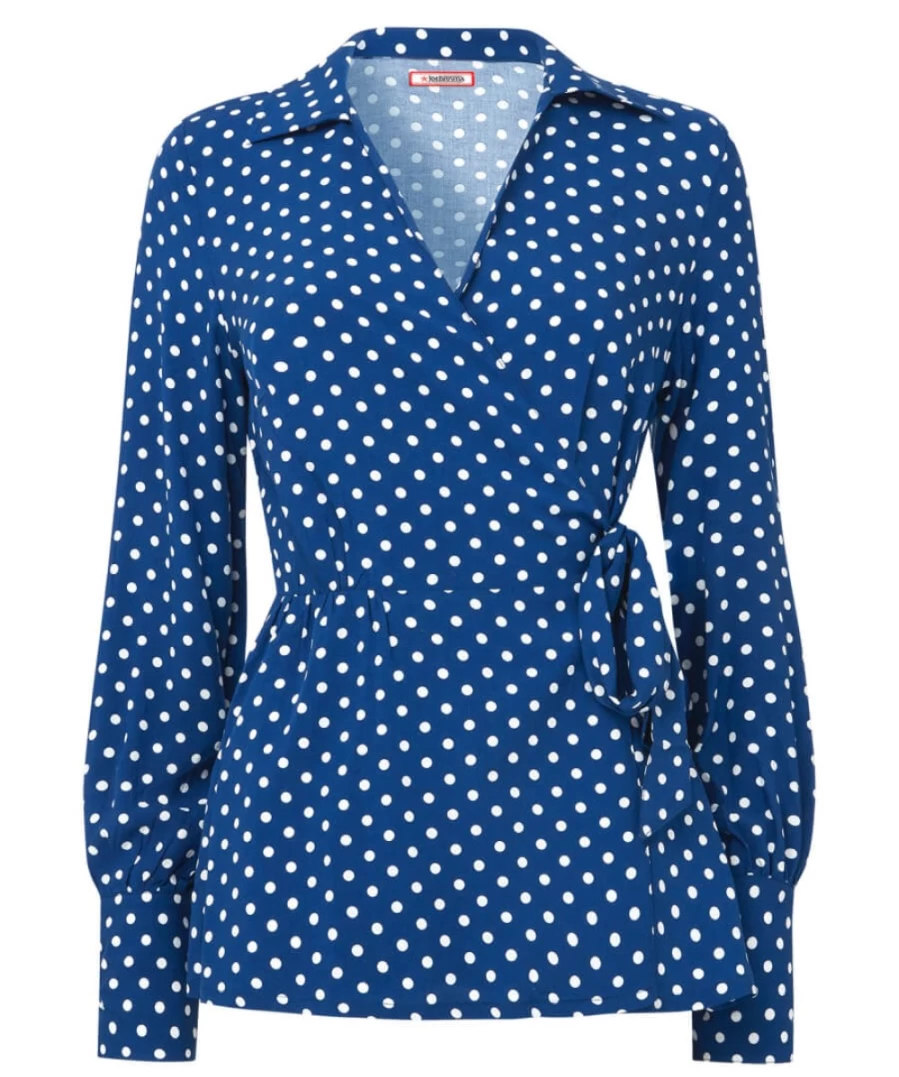 Joe Browns Women's Blue Sophisticated Spot Top - Elegant Feminine Blouse