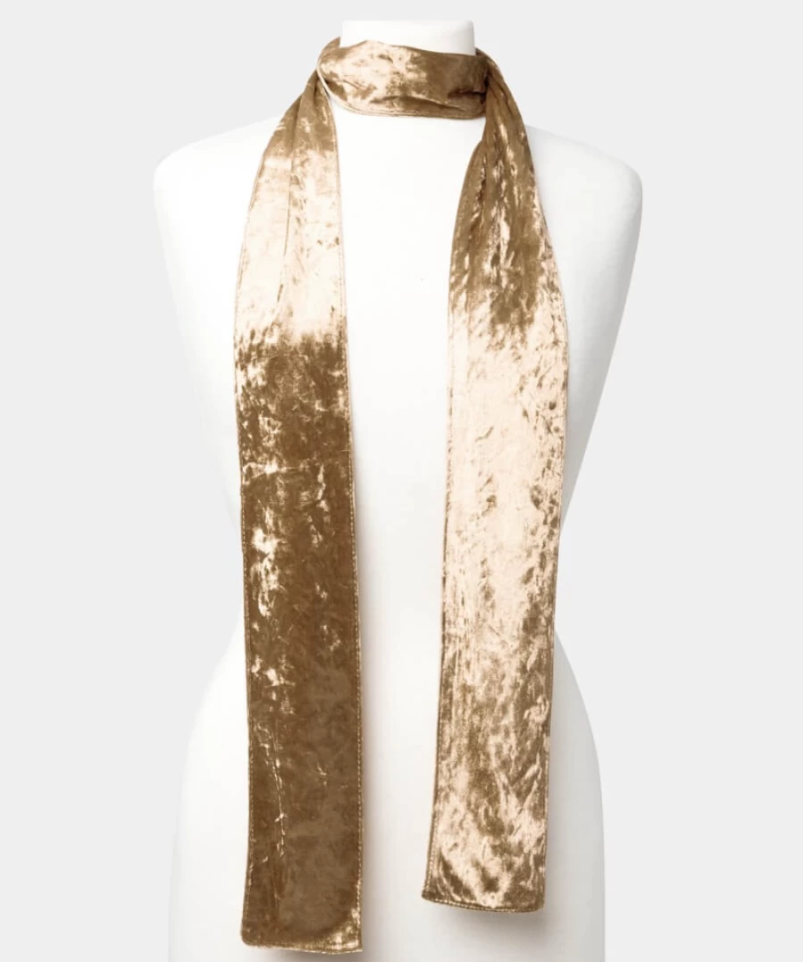 Joe Browns Women's Emerald Crushed Velvet Skinny Scarf - Stylish & Soft Fashion Accessory