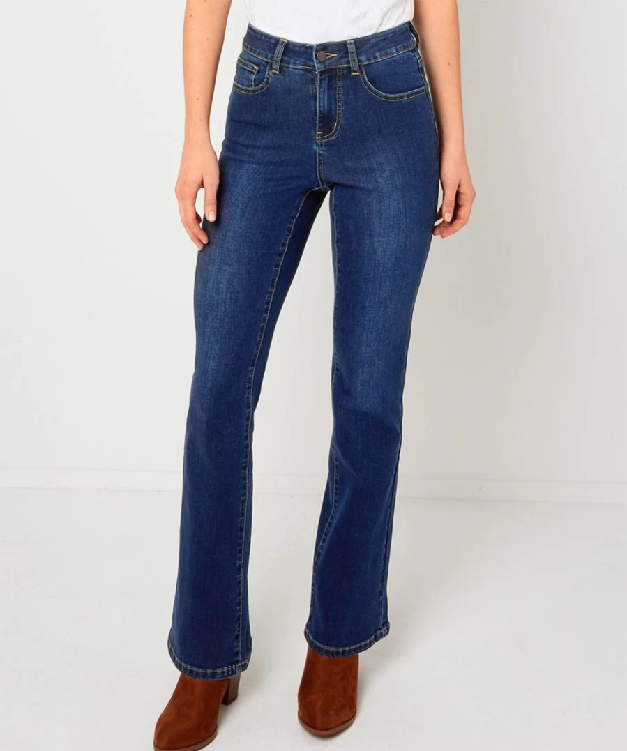 Women's Joe Browns Mid Blue Denim Western Bootcut Jeans for Stylish Comfort