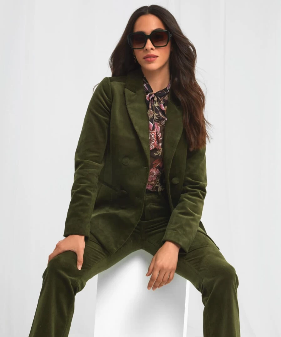 "Joe Browns Women's Khaki Amazing Cord Blazer – Stylish Casual Jacket"