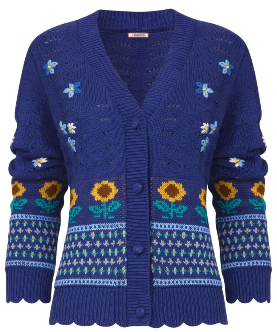 "Joe Browns Women's Blue Ray Of Sunshine Cardigan | Lightweight Knit Sweater"