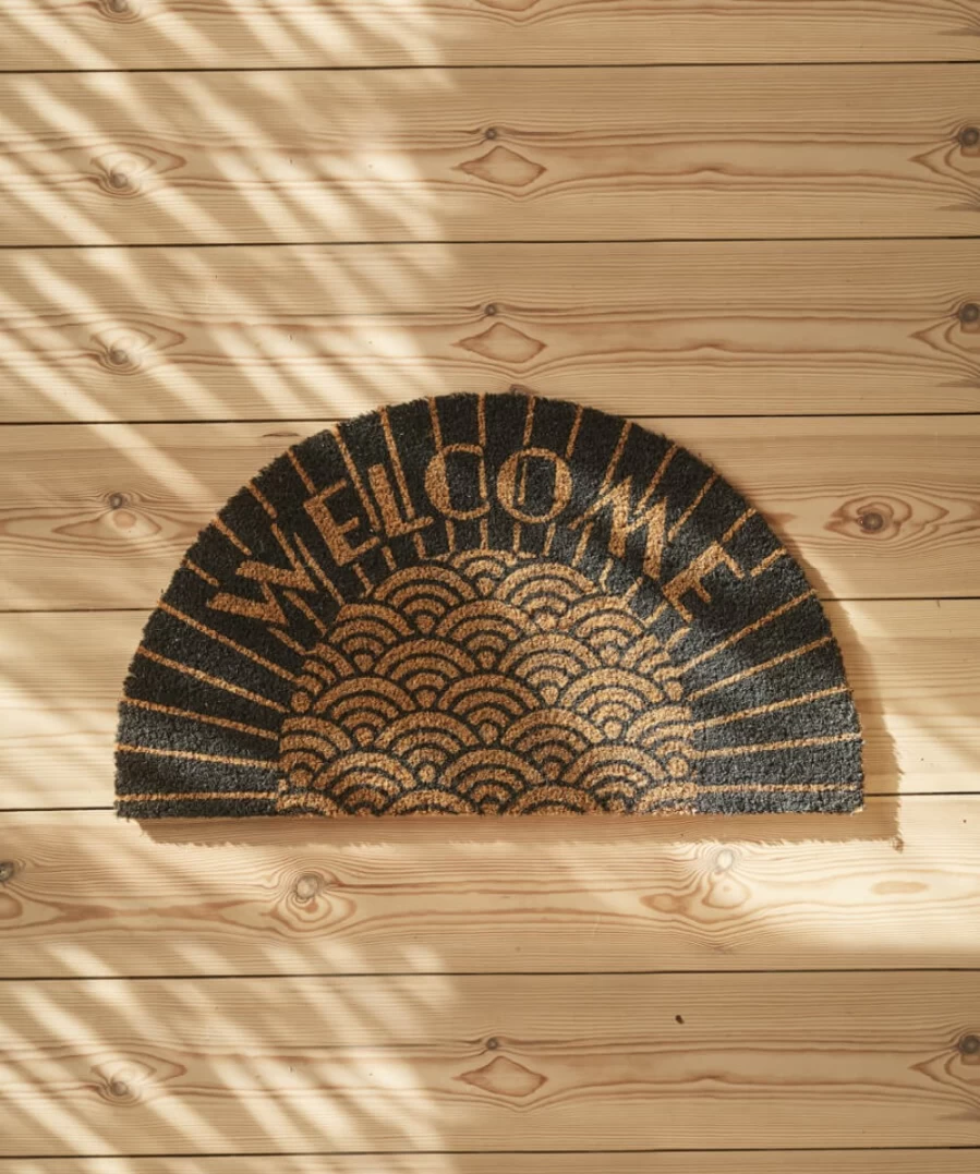 Joe Browns Half Moon Welcome Doormat - Colorful Multi-Design Non-Slip Entry Mat for Home Decor