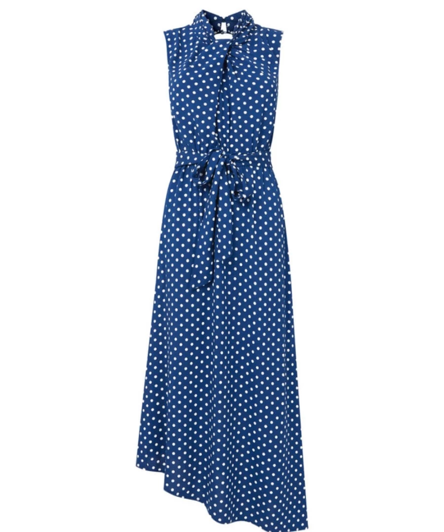 Joe Browns Women's Blue Maisie Spot Floral Dress - Elegant Casual Summer Dress