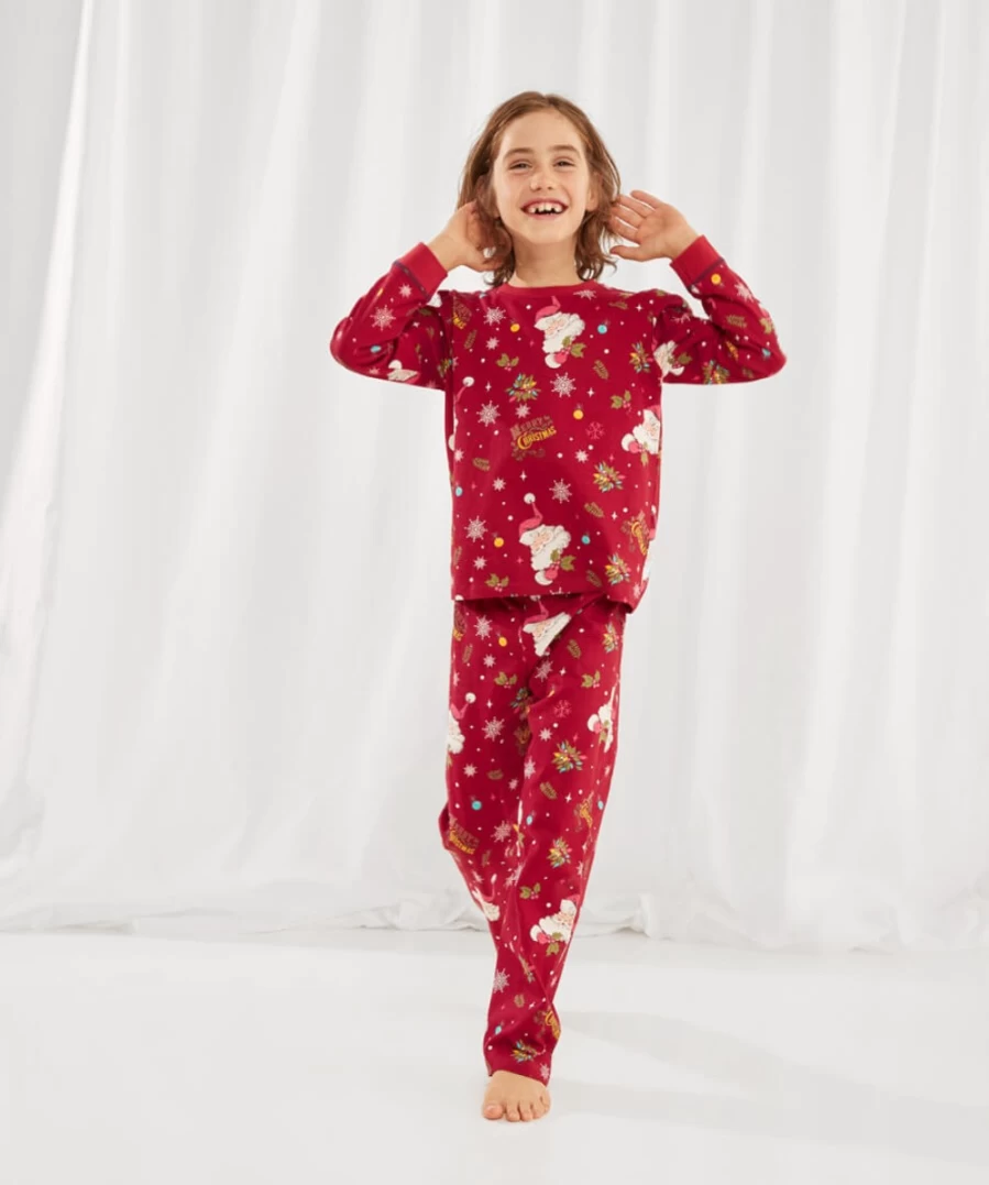 Joe Browns Red Festive Kids Pajama Set - Family Matching Christmas PJs