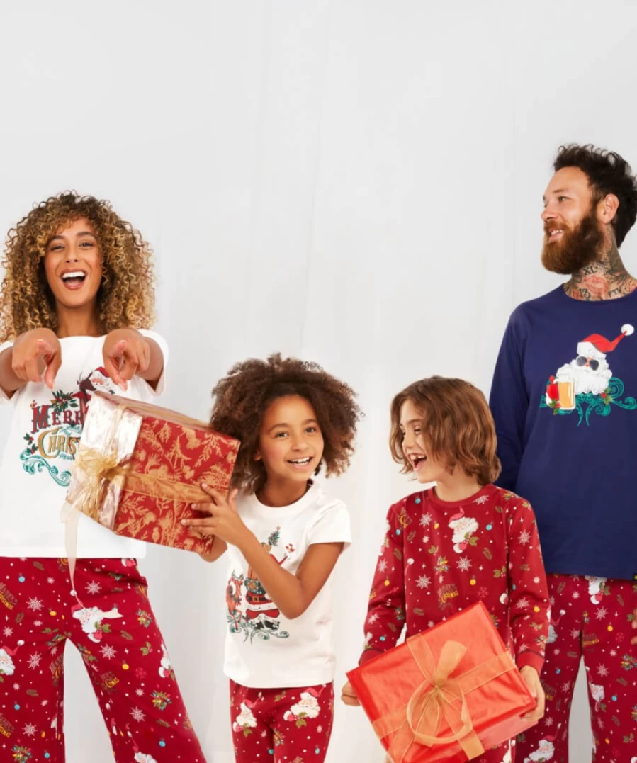 Joe Browns Red Festive Kids Pajama Set - Family Matching Christmas PJs