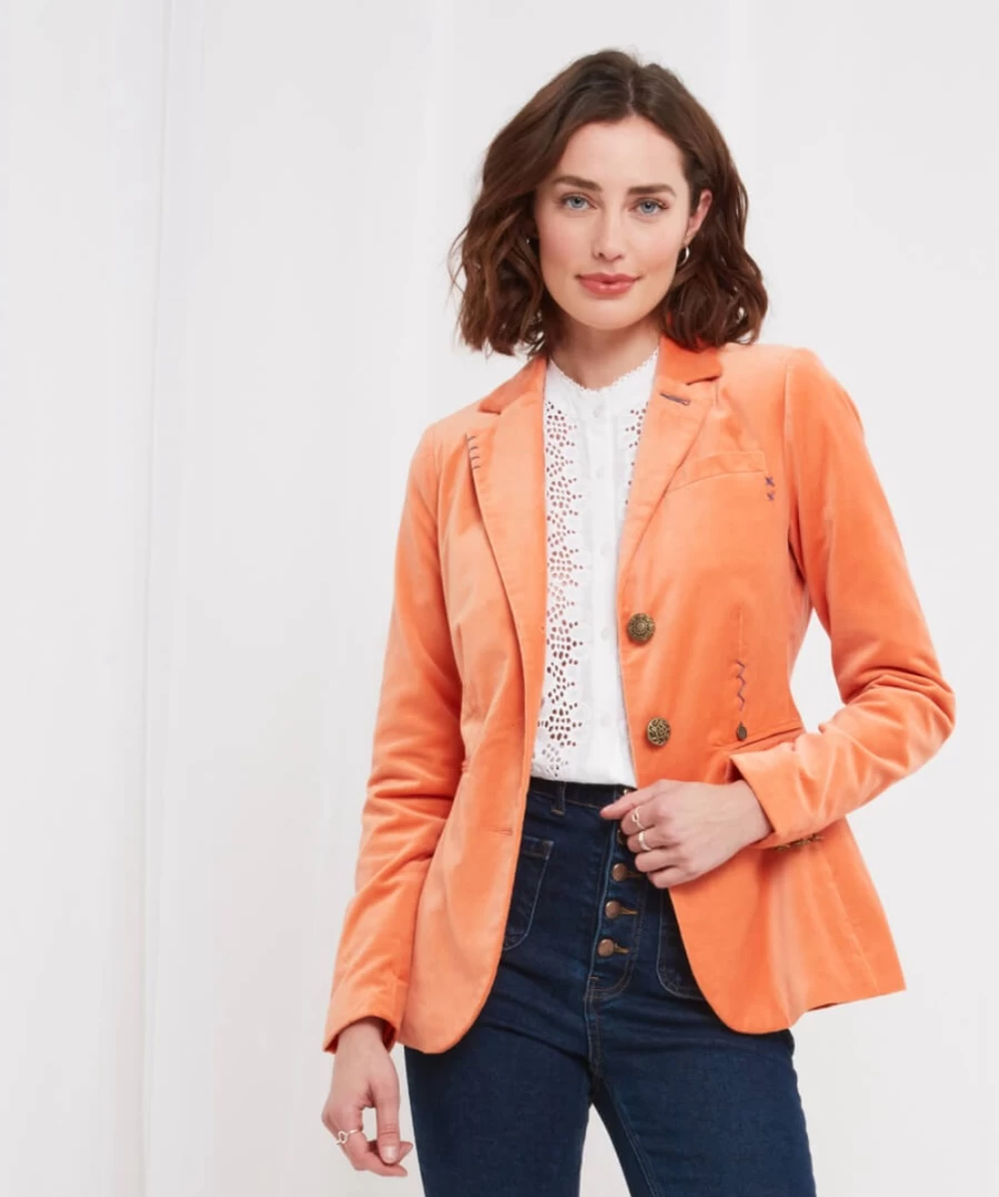 Joe Browns Women's Orange Must Have Moleskin Blazer - Stylish & Elegant Jacket