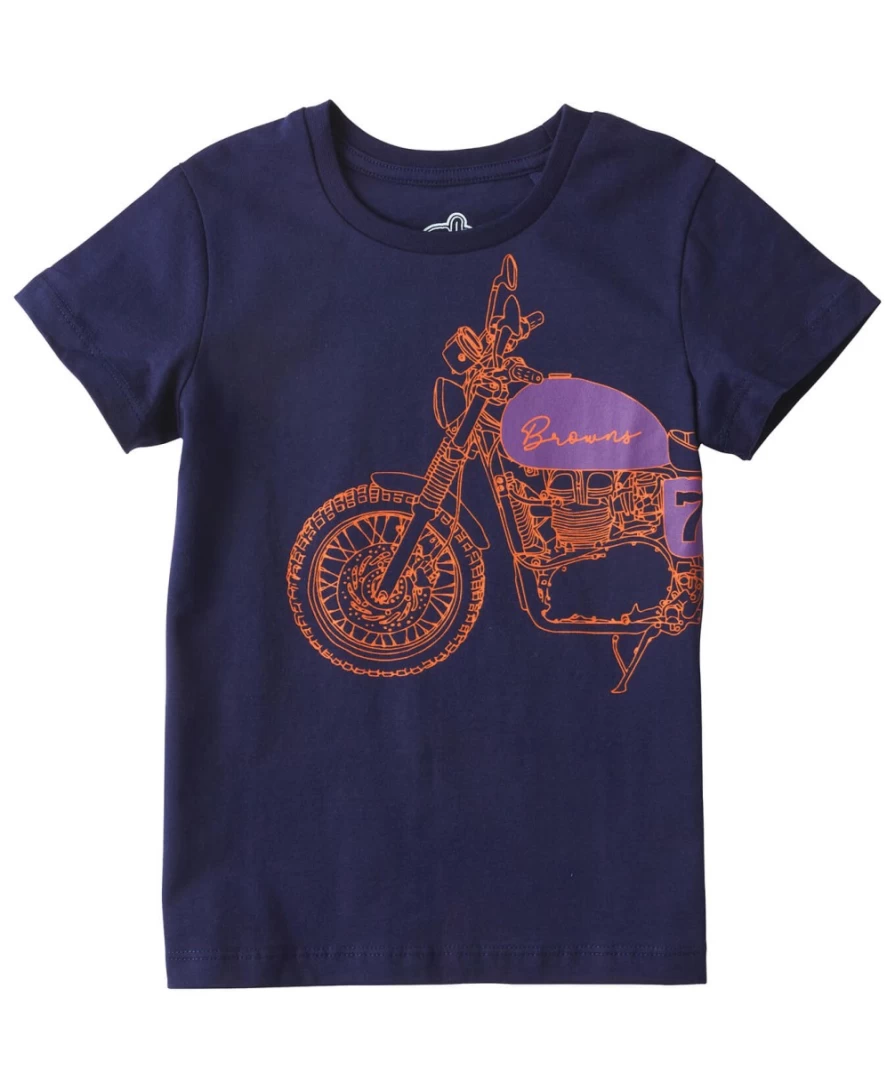 Joe Browns Kids Navy Sketchy Bike Graphic T-Shirt