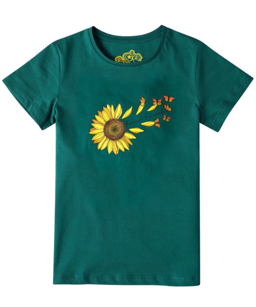 Joe Browns Kids' Green Sunflower T-Shirt - Feeling Fabulous Tee
