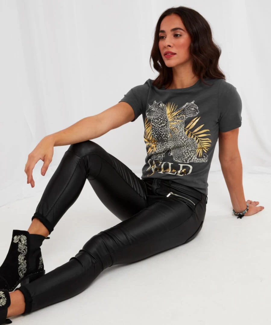 Joe Browns Women's Wild Dreams Black Graphic Tee