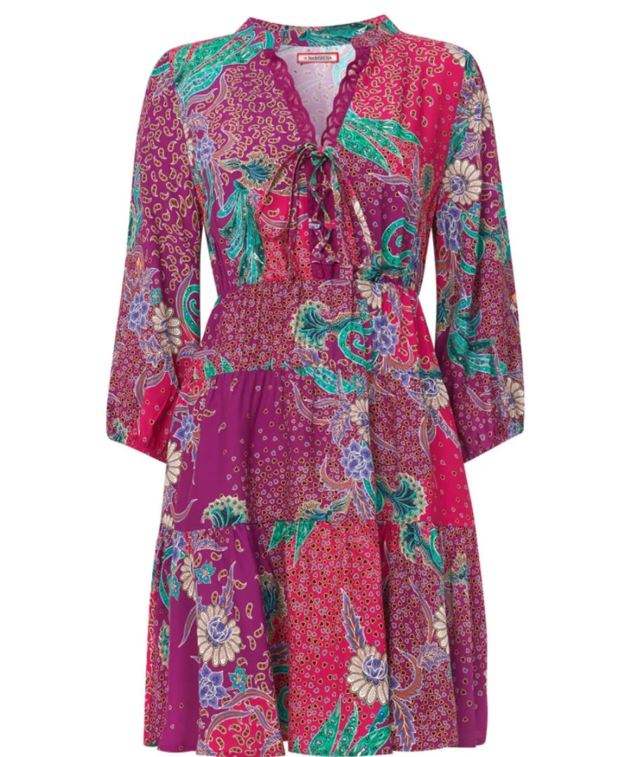 Joe Browns Women's Festival Vibes Multi-Color Bohemian Tunic Top for Casual Wear