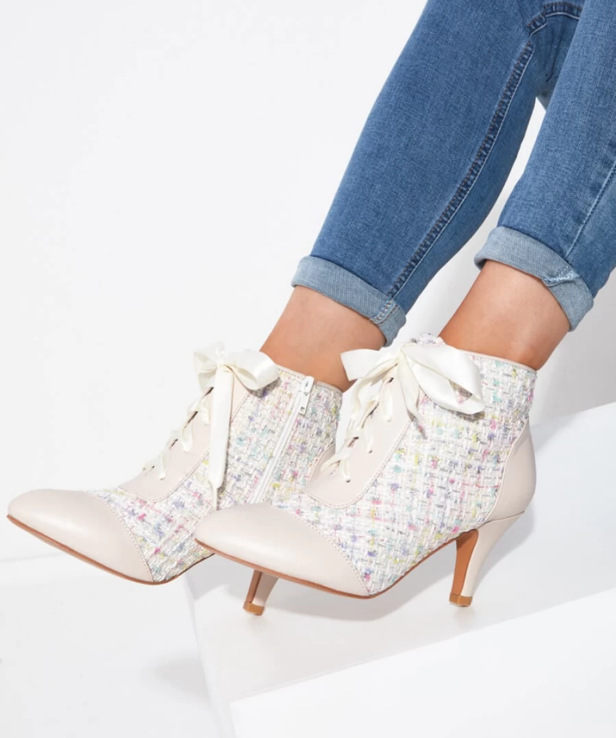 Joe Browns Women's Cream Multi Sensational Bootees - Stylish & Comfortable Footwear