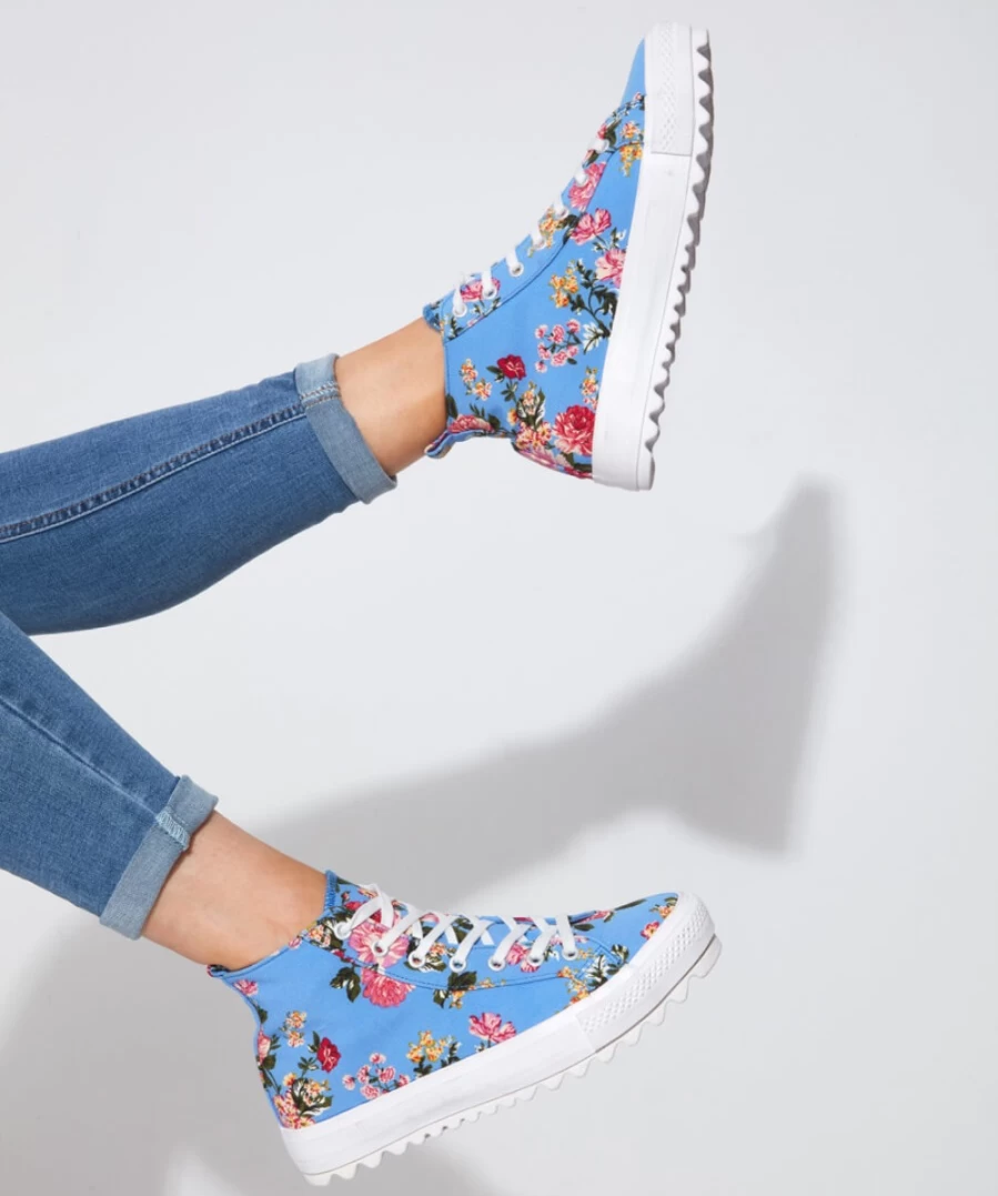 Joe Browns Women's Blue Summer Meadow Chunky High Top Sneakers