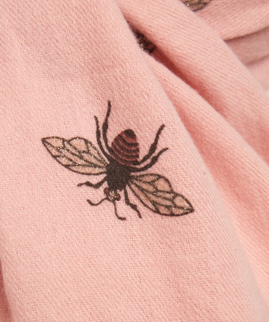 Joe Browns Women's Pale Pink Glitter Bee Pashmina Shawl