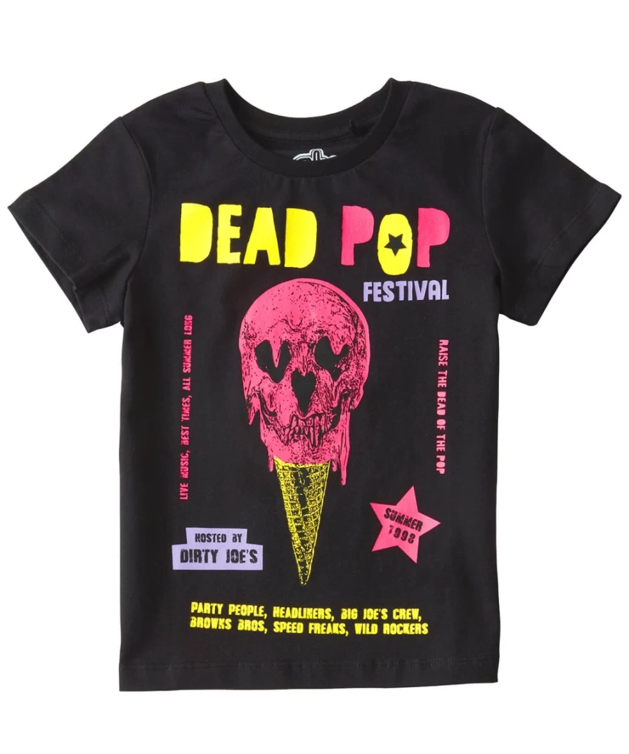 "Joe Browns Kids Black Pop Tee - Stylish Graphic T-Shirt for Children"