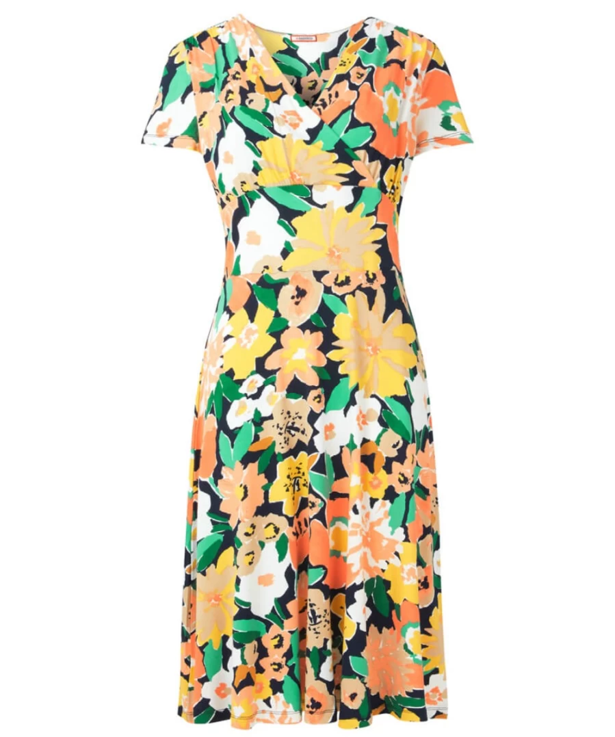 Joe Browns Women's Abstract Floral Print Jersey Dress in Multi Color