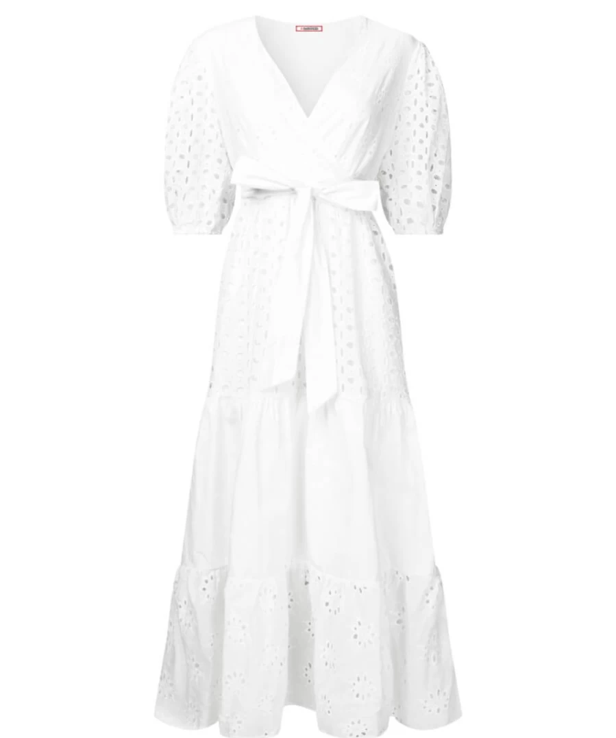 Joe Browns Women's White Bonnie Broderie Dress - Floral Embroidered Summer Dress