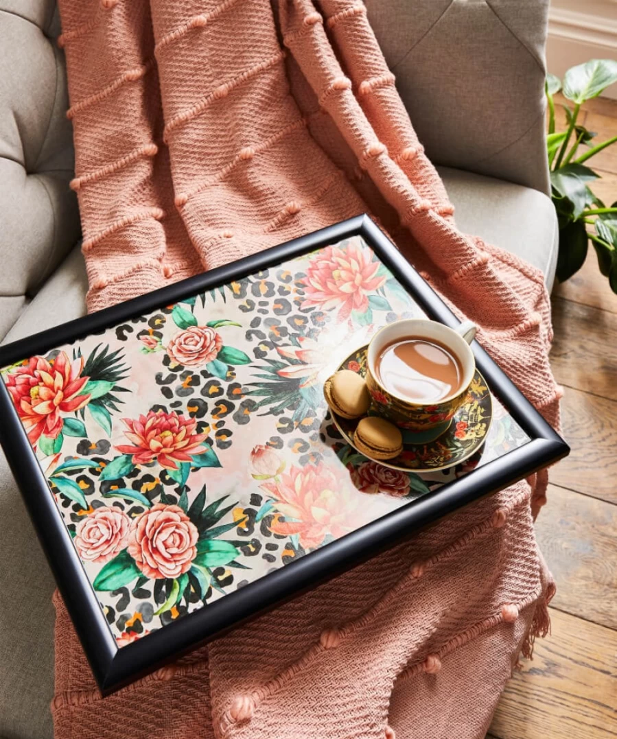 Joe Browns Multi-Colored Zebra Floral Lap Tray - Stylish & Fabulous Design