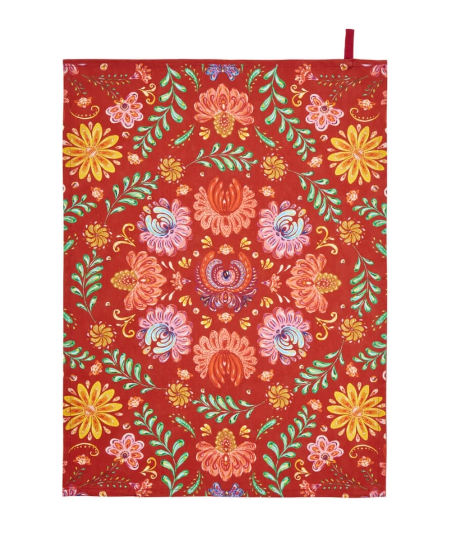 Joe Browns Folk Floral Tea Towels Set Of 3 - Multi Color Kitchen Towels