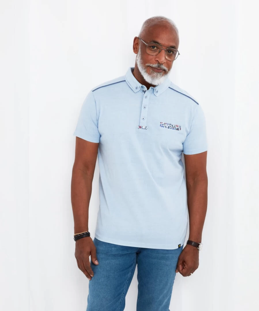 Joe Browns Men's Blue Smarten Up Polo Shirt - Classic Casual Style