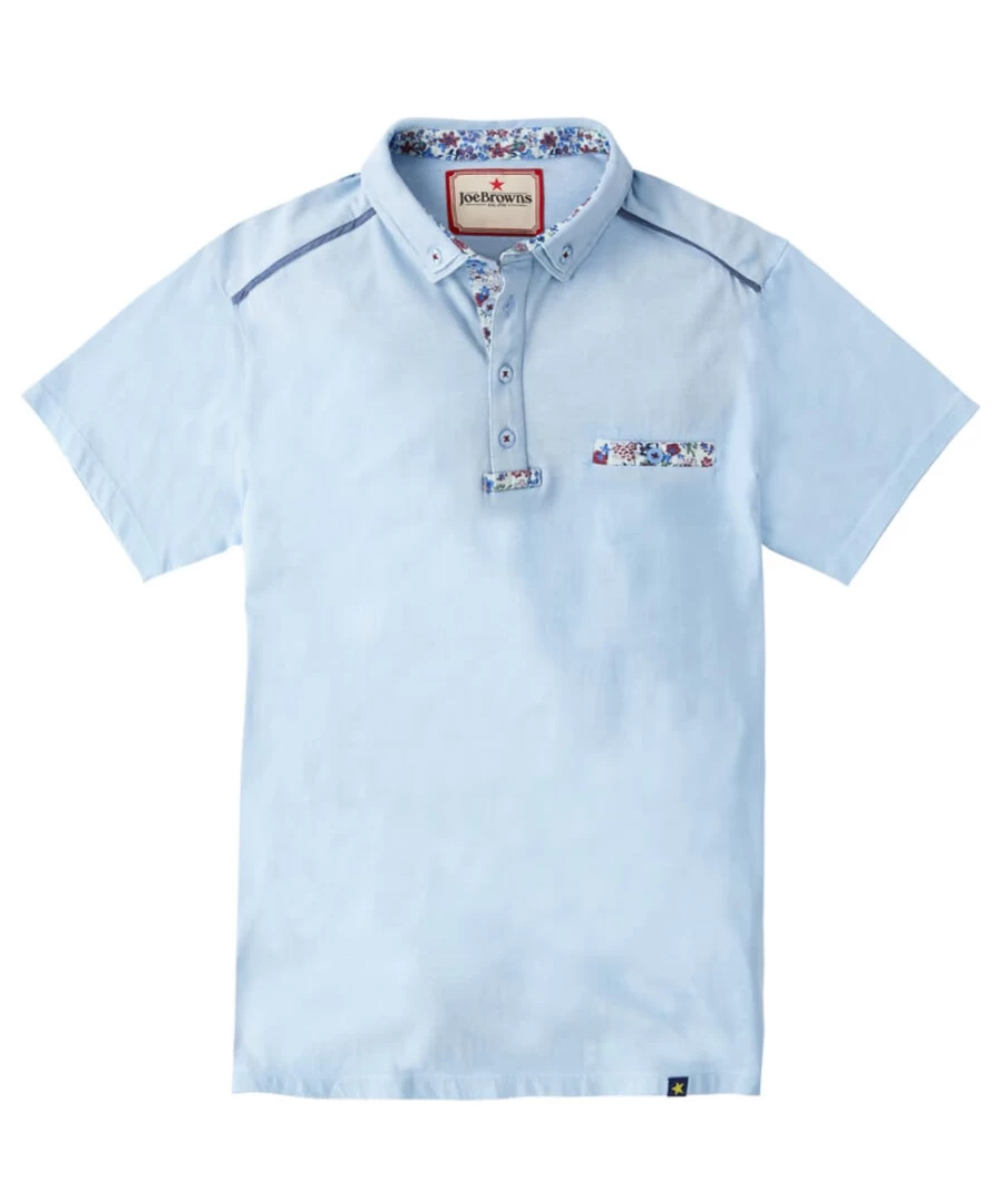 Joe Browns Men's Blue Smarten Up Polo Shirt - Classic Casual Style