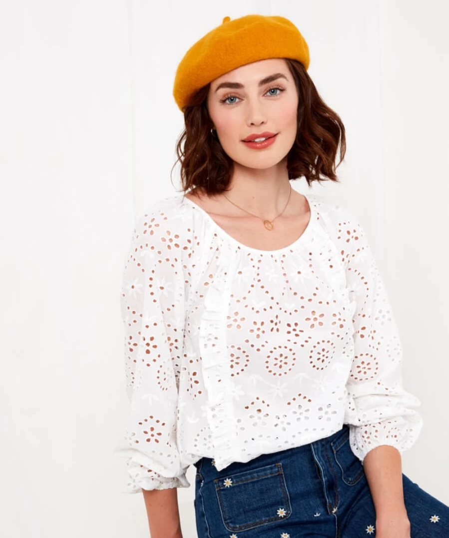 Joe Browns Women's White All In The Detail Top - Elegant Feminine Style