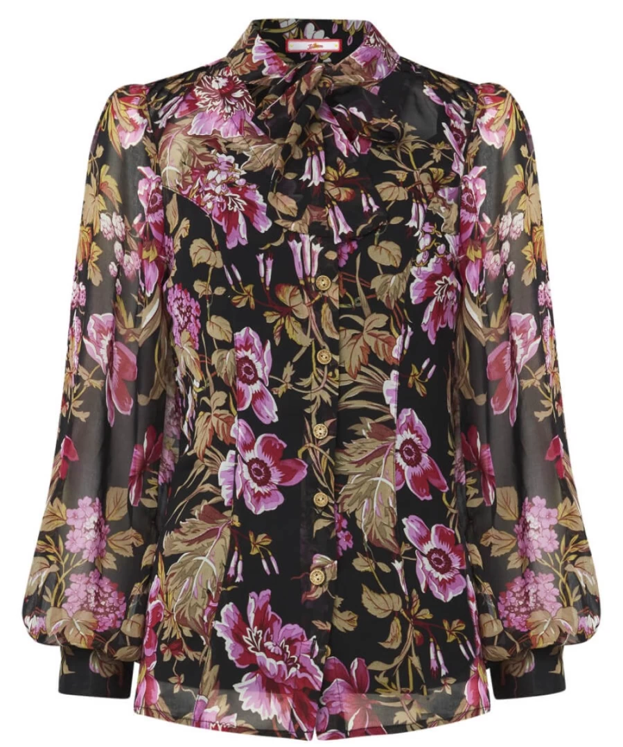 Joe Browns Women's Black Floral Blouse - Oh So Stunning Elegant Top