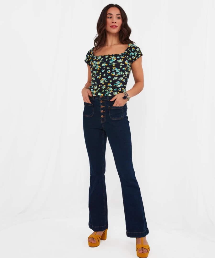 Joe Browns Women's All New Boho Jersey Top in Multi Color – Stylish & Comfortable