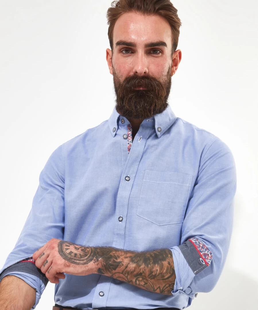 Joe Browns Men's Blue Oxford Shirt – Classic & Stylish Design