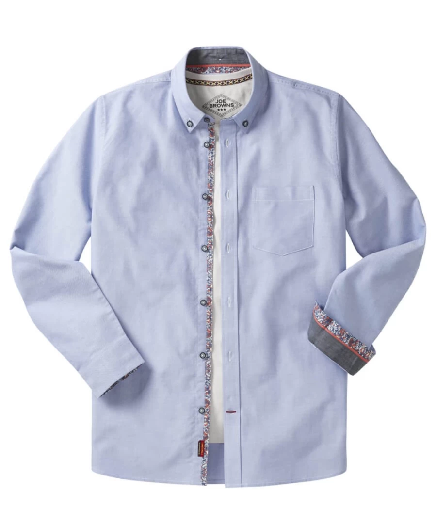 Joe Browns Men's Blue Oxford Shirt – Classic & Stylish Design