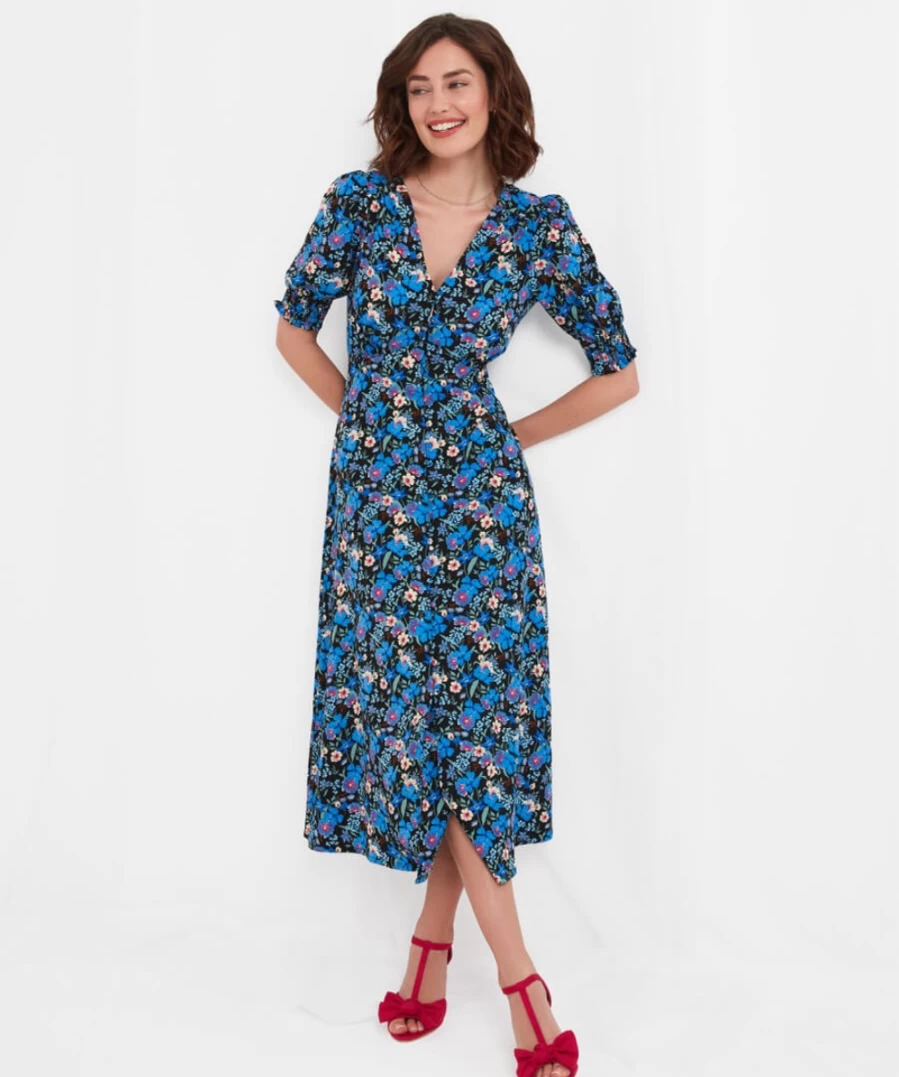 Joe Browns Women's Phoebe Floral Dress in Multi Color - Boho Chic Summer Maxi Dress