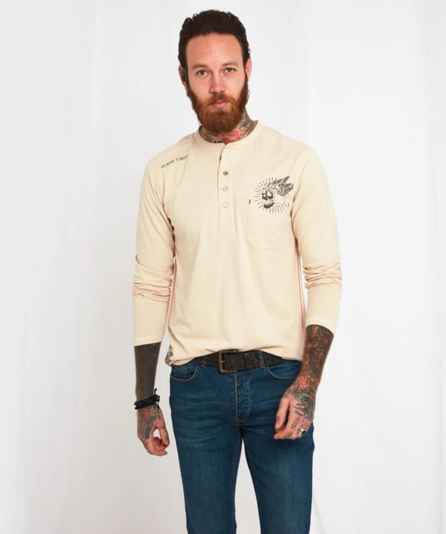 Joe Browns Men's Stone One For The Road Henley Shirt