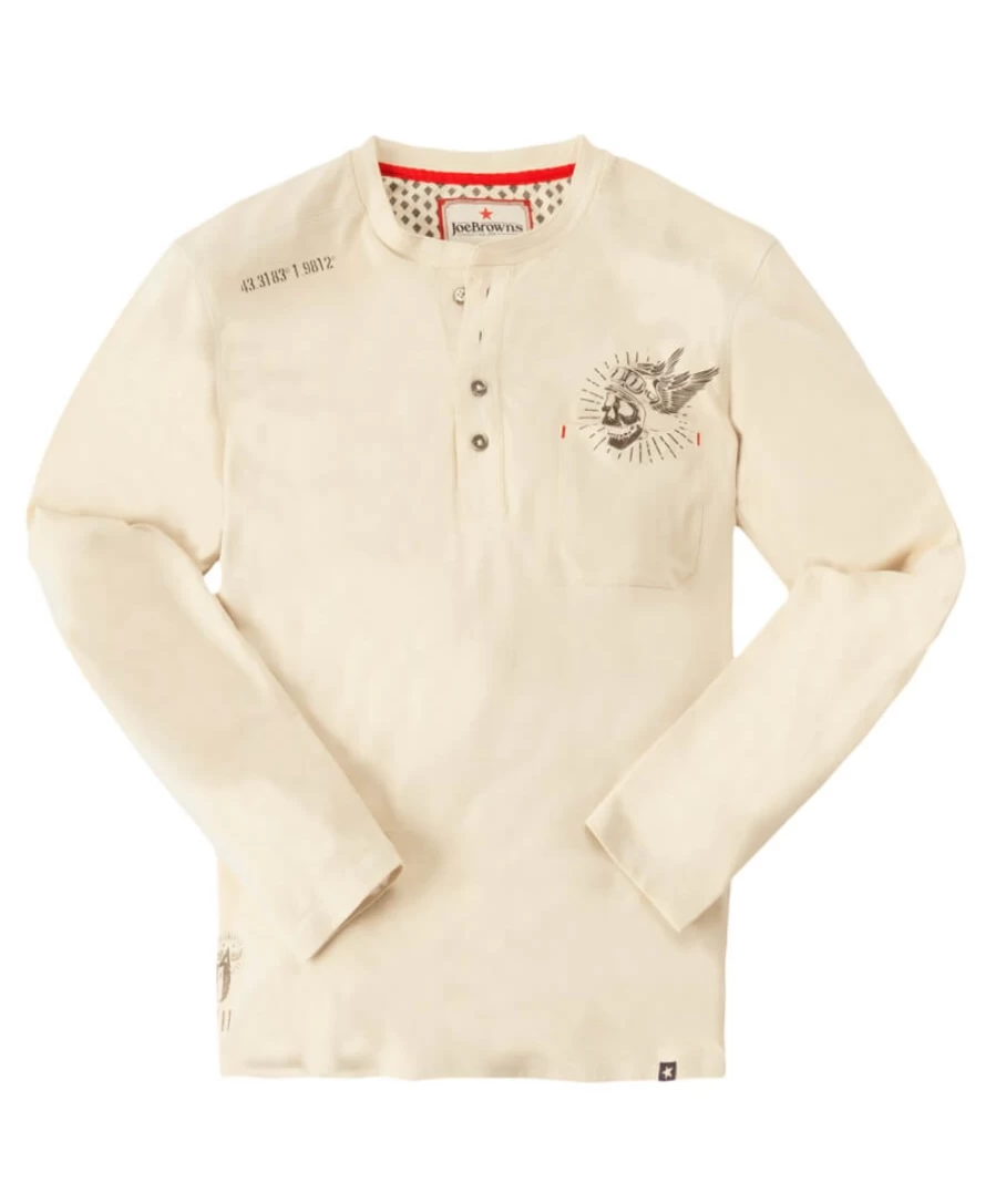 Joe Browns Men's Stone One For The Road Henley Shirt